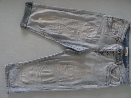 Jeans knielang, elastisch, Gr. L/ 40