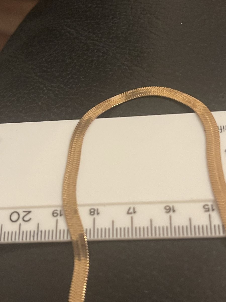Armbänder & -reifen: Bracelet maille plate plaqué or jaune 16 cm neuve  – Neu (gemäss Beschreibung) aus Kloten von Vermicelles 2