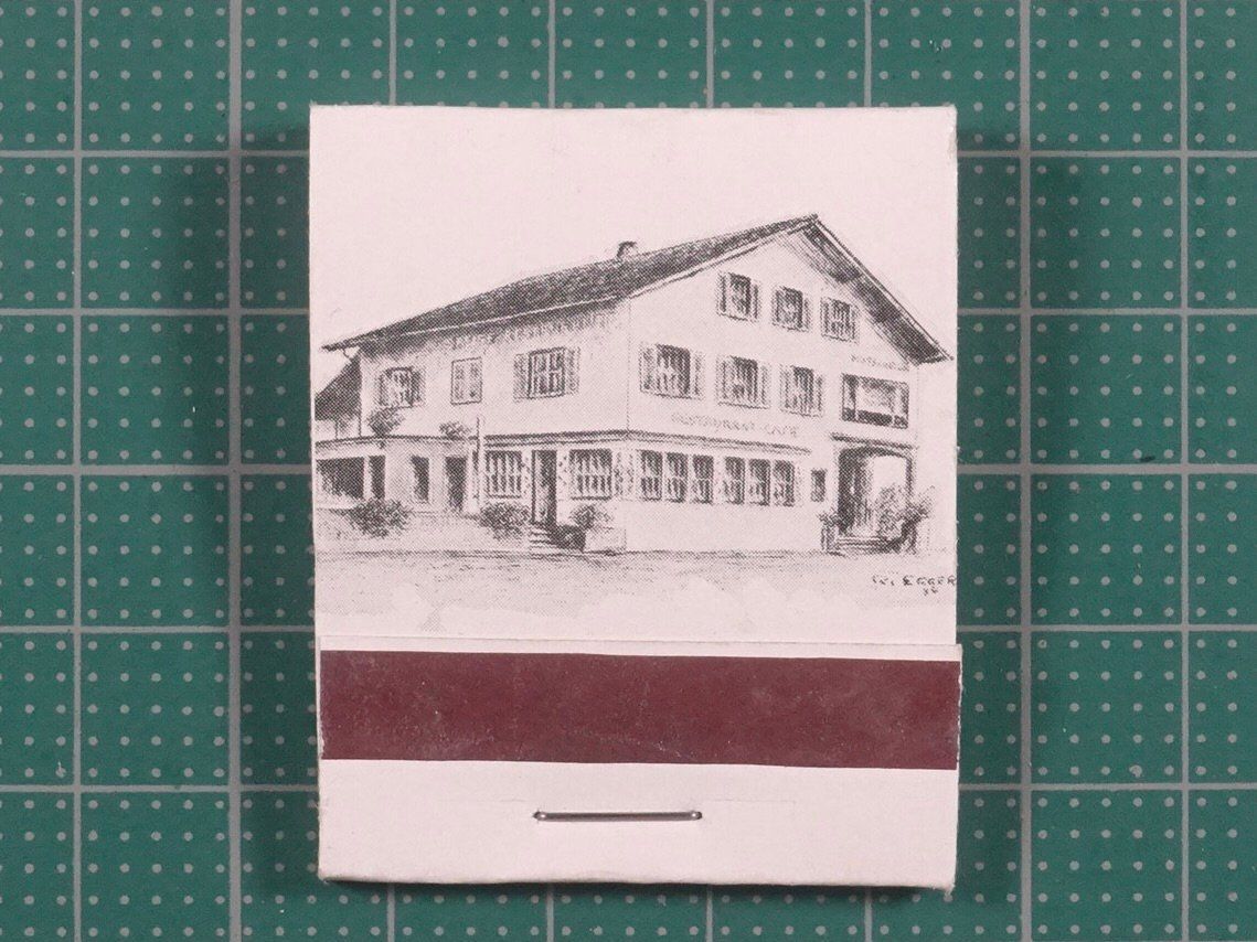 Feuerzeuge: Speiserestaurant Mutschellen, altes Zündholz Briefchen – Gebraucht aus Lenzburg von fh1