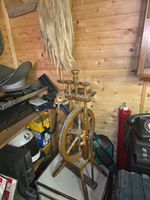 Altes Spinnrad aus Holz, Antik Deko für Sammler Topzustand
