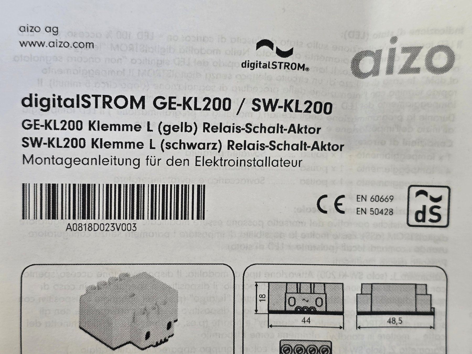DigitalSTROM Componenti elettronici: Digitalstrom SW-KL200 schwarze Klemme – Nuovo e nell'imballaggio originale da Olten venduto da Triologyblue 3
