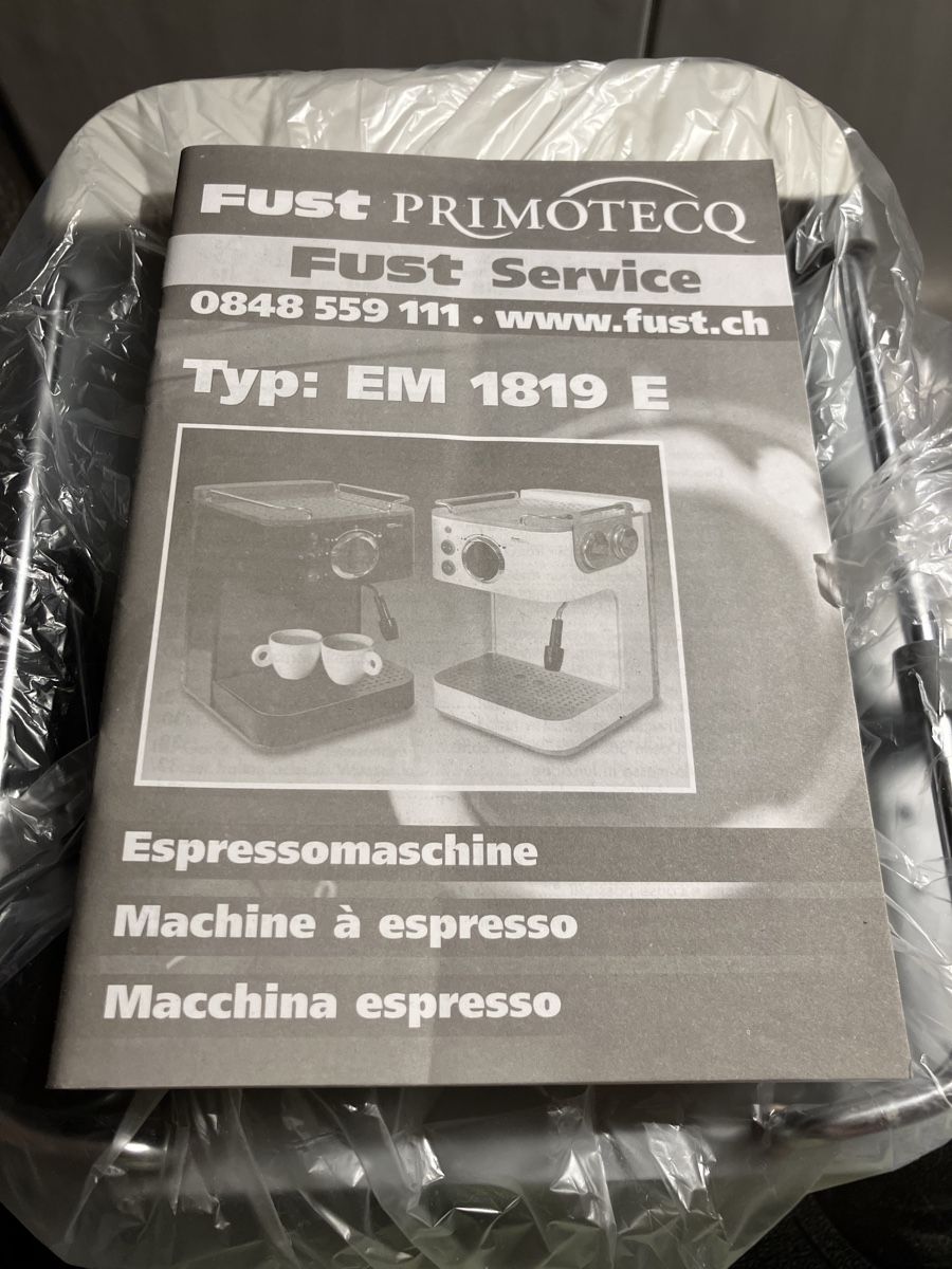 Fust Kaffeemaschinen & Espressomaschinen:  Espresso-Maschine "PRIMOTECQ" EM 1819 E – Gebraucht aus Vadura von makoba 1
