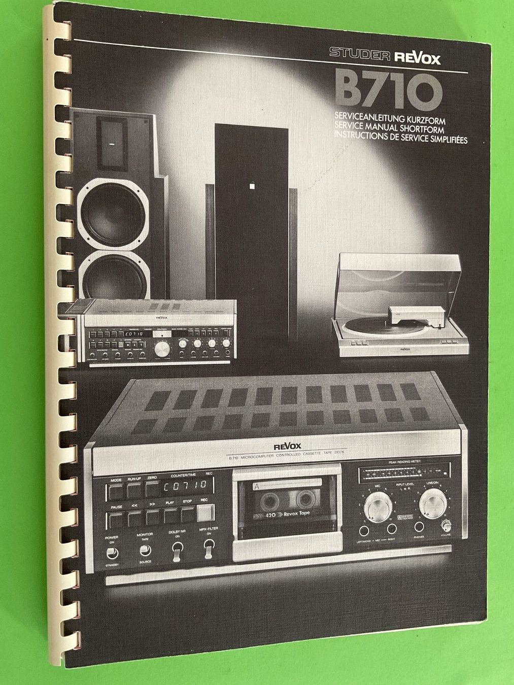 Bandmaschinen: ReVox B 710 Serviceanleitung D, E, F – Gebraucht aus Langenthal von RronJora