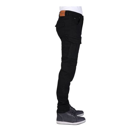 Mottoradhose, Coole schwarze Cargo-Hose, Grösse 34, neu