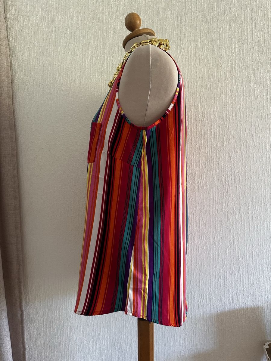 Tops: Haut sans manches PEPCO rayé multicolore taille 40 – Neu (gemäss Beschreibung) aus Châtelaine von Alexandra.jankowski 1