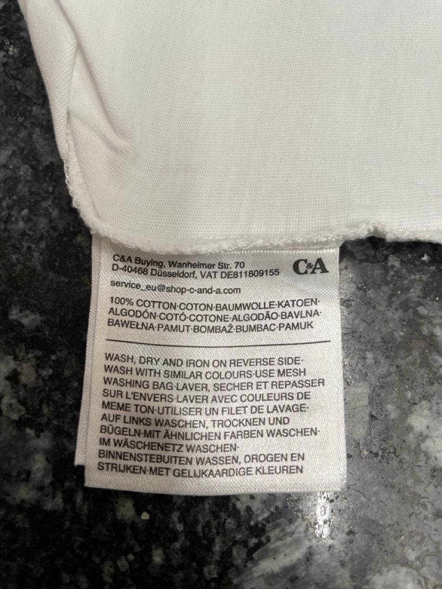 C&A T-shirt: weisses T-Shirt mit Blumendetails – Nuovo (secondo la descrizione) da Huttwil venduto da mir_ghn5 3