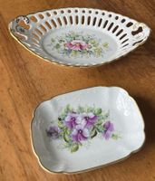 Marr M. Basel Porz. 2 Schalen Einzelmodelle Blumen