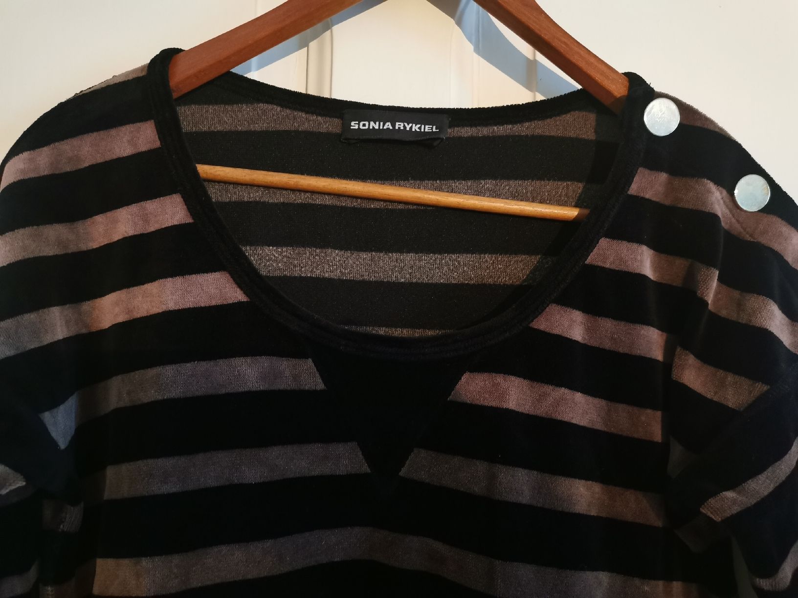 Sonia Rykiel Kleider: gestreiftes Sonia Rykiel Samt Kleid, Gr. S/ M – Gebraucht aus Zürich von Hibiskus3 1