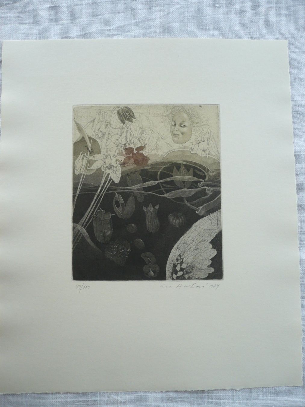 Grafica & Litografie: Eva Haskova 1984 Lithografie – Usato da Zürich venduto da saltandpepper008