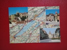 AK Strassenkarte Les trois Lacs Bienne Neuchatel Morat