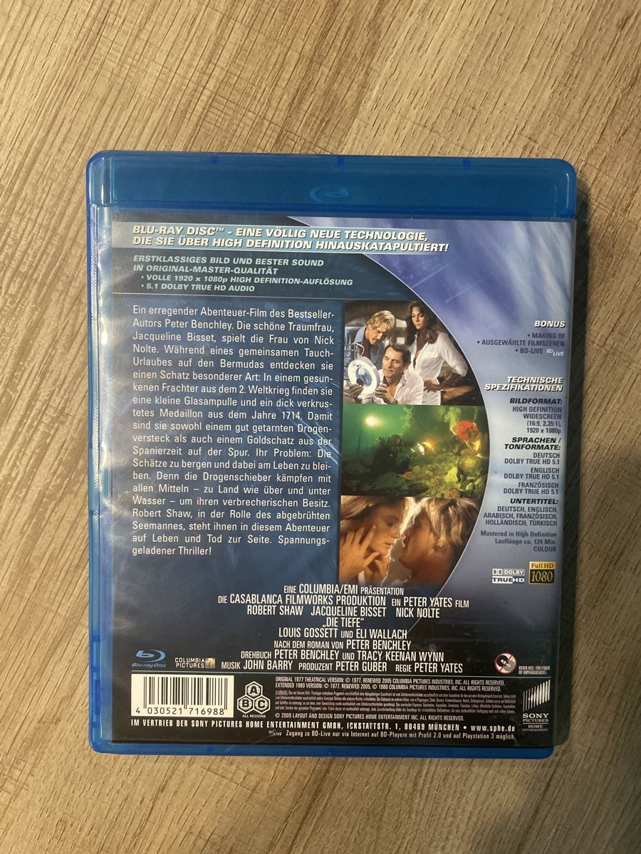 Tutti i DVDs: Die Tiefe (1977) BluRay – Usato da Hagendorn venduto da masterchieff 1