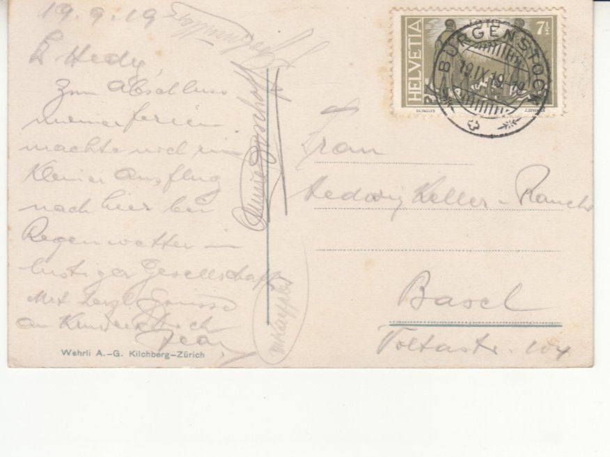 Ansichtskarten: Bürgenstock 1919 – Gebraucht aus Bürglen TG von StampGraf 1