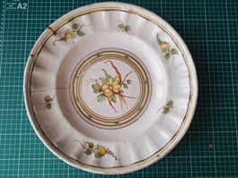 Assiette ancienne en céramique espagnole (XVIII/XIX siécle)