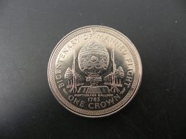 Isle of Man 1 Crown 1983 - Montgolfier Balloon