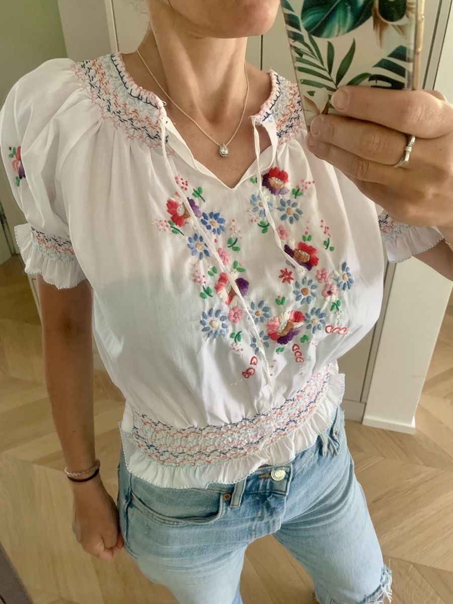 Camicette, T-shirt & Top: Embroidered summer Top XS/34 – Usato da Zürich venduto da Angela_Fashion_Lover 5