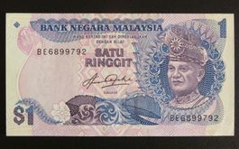 Banknote Malaysia 1 Ringgit, 1982
