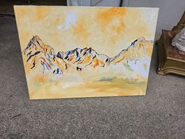 Berglandschaft Gemälde, Wandbild, Kunst, neuwertig...