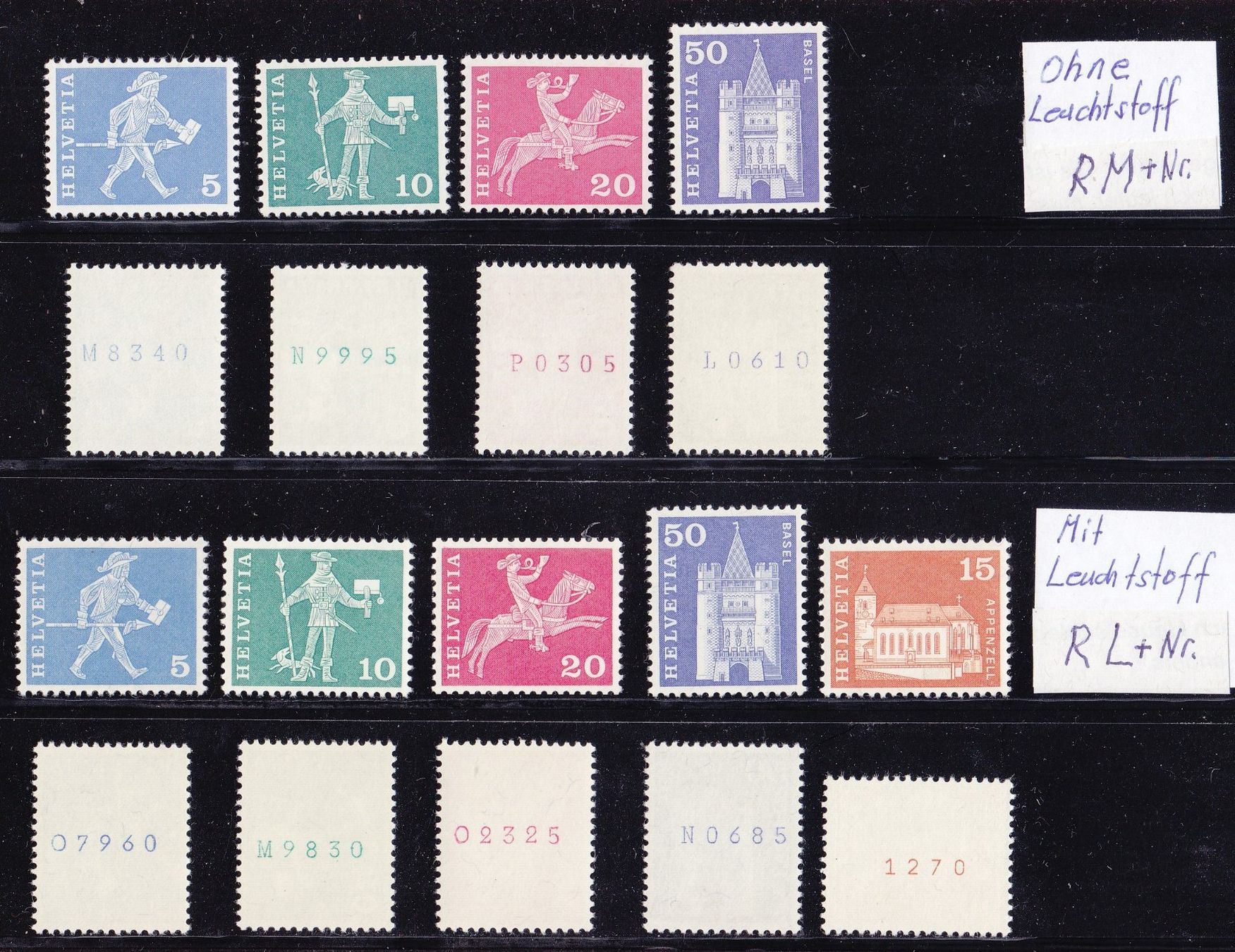 Alle Briefmarken: 1960 +1964 +1973  Rollenmarken mit  Nummern ** Postfrisch ** – Neu (gemäss Beschreibung) aus Adliswil von Aenti