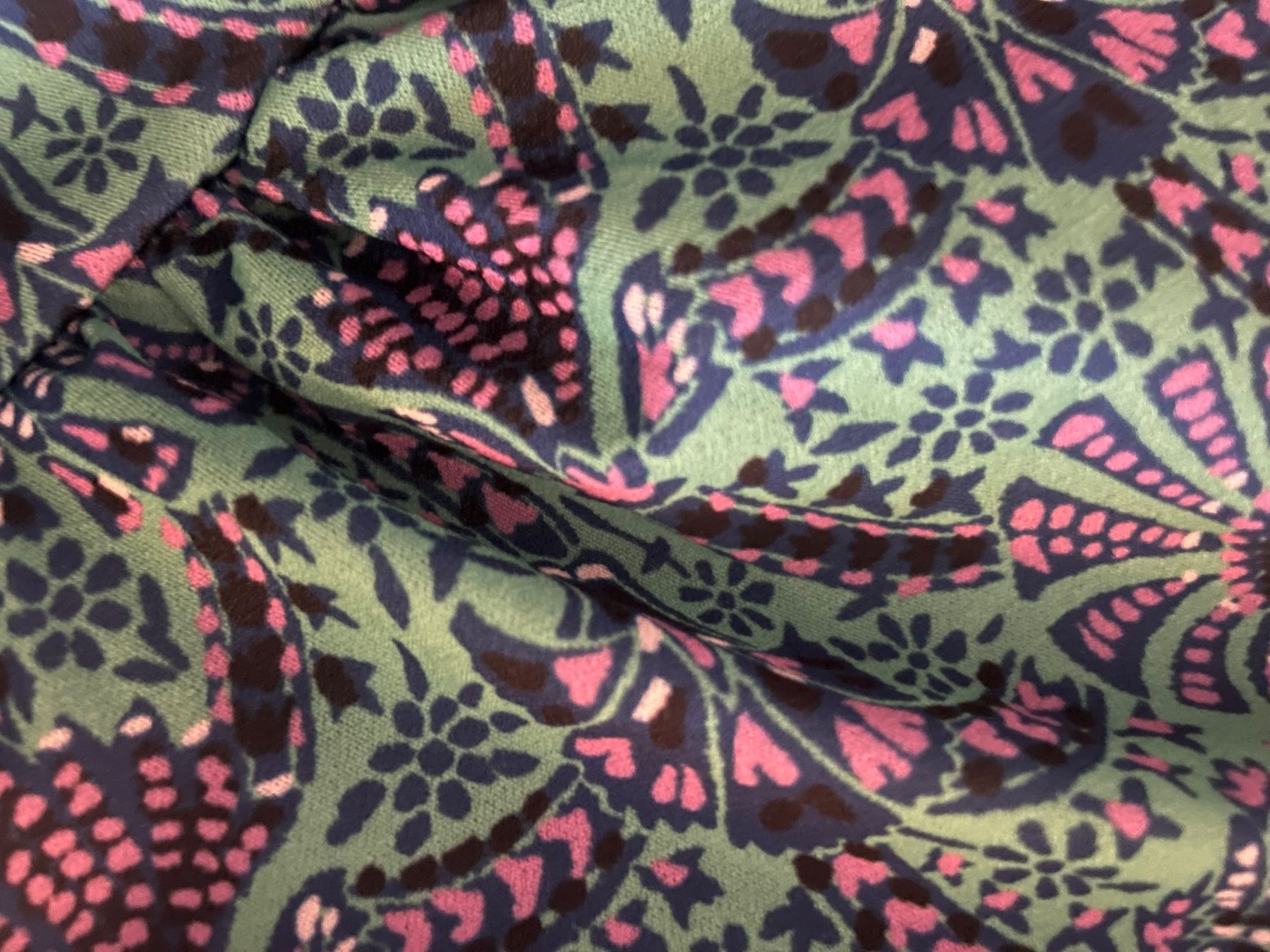 Morgan Tops: Haut Morgan taille M imprimer vert et rose – Gebraucht aus Genève von Paradis_Vintage 1