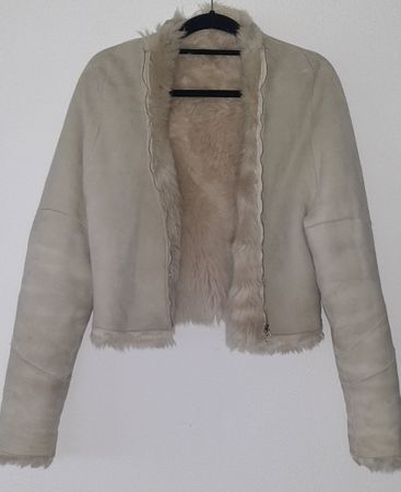 Lammfelljacke beige Gr. 36  Kurzjacke Winter Felljacke