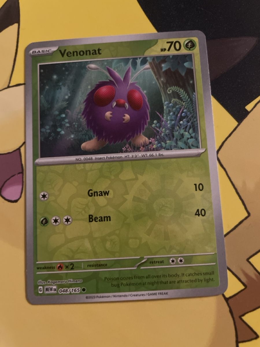 Pokémon Carte collezionabili: Venonat Reverse Holo 048/165 Pokemon 151 – Usato da Bazenheid venduto da Toulouse12