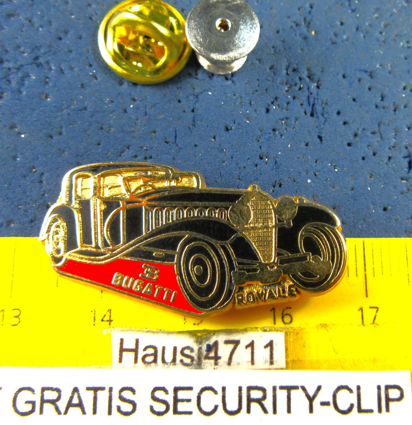 Bugatti Placchette & Badge: BUGATTI ROYAL OLDTIMER AUTO PIN ENAMEL MIT SECURITY-CLIP OLD – Usato da Ettingen venduto da Hausi4711