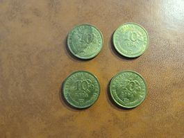 Lot de 4 pièces de 10 lipa croates - Idéal 99 11 15 17