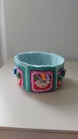 Handmade Frida Kahlo Crochet Basket - Spring Decor