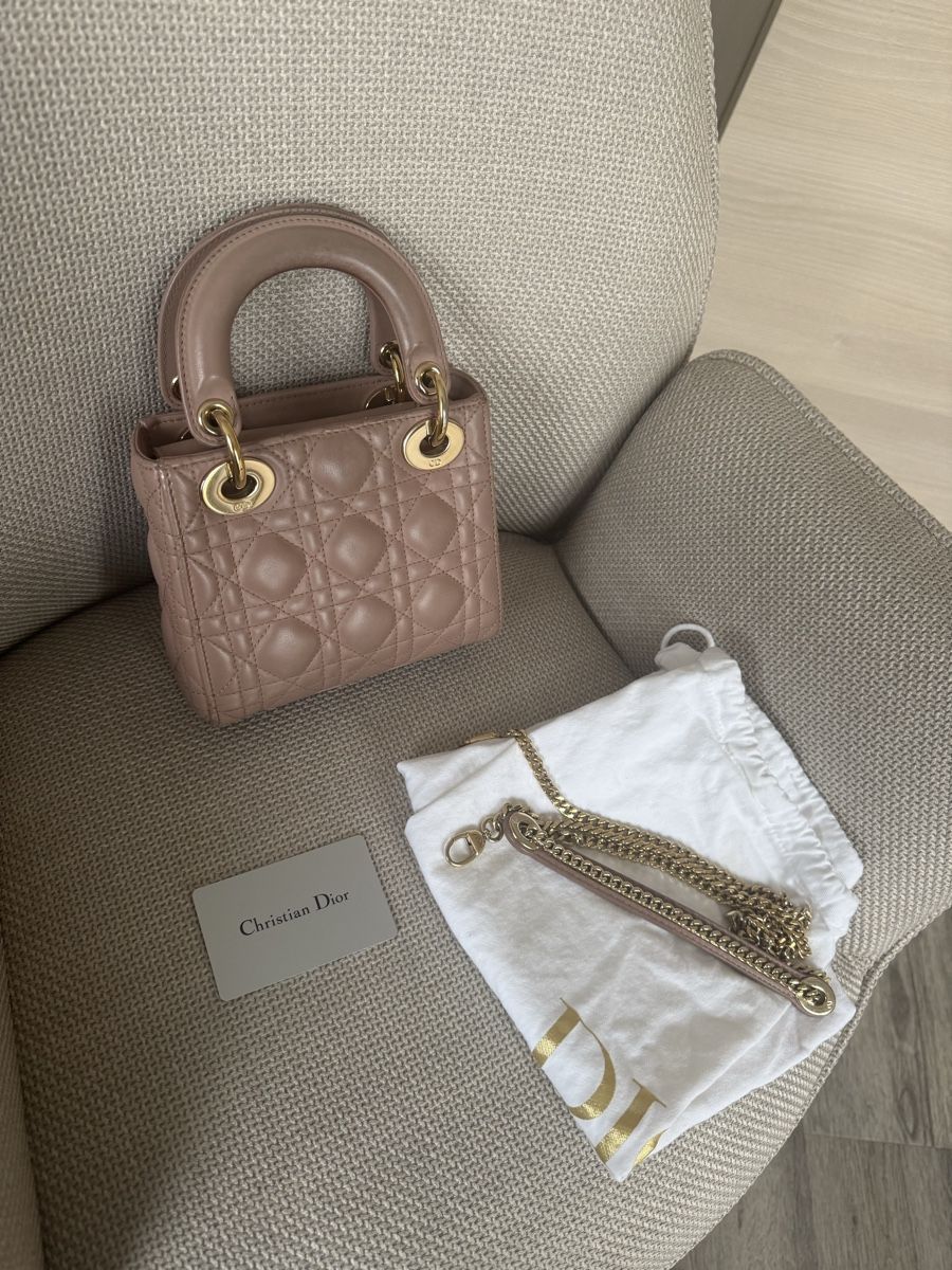 Dior Borse da donna: Lady Dior Mini (Blush) – Usato da Estavayer-le-Lac venduto da sto_y5c2 1