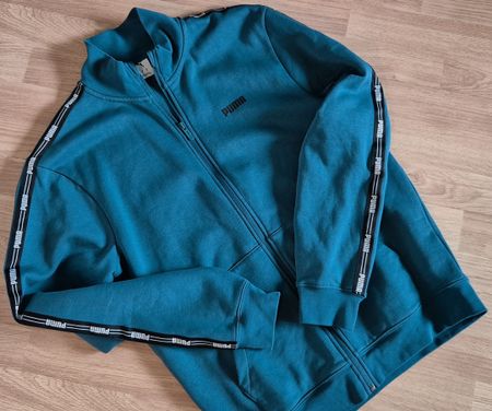 PUMA Trainingsjacke in Farbe Petrol/ blau-grün mit Logo