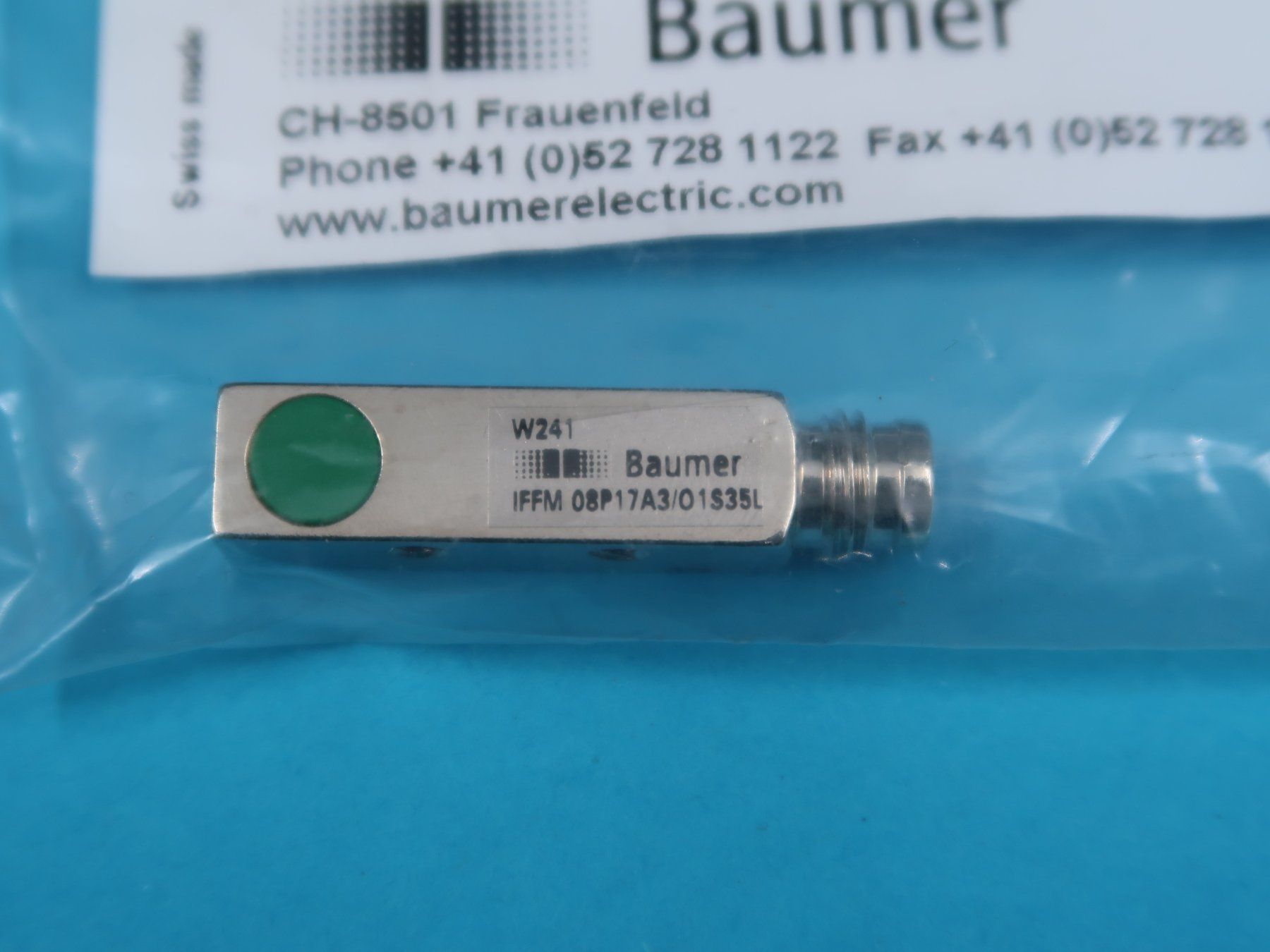 Componenti elettronici: Baumer Induktiver Sensor IFFM 08P17A3/01S35L 10157206 – Nuovo e nell'imballaggio originale da Lömmenschwil venduto da ritalin01 1