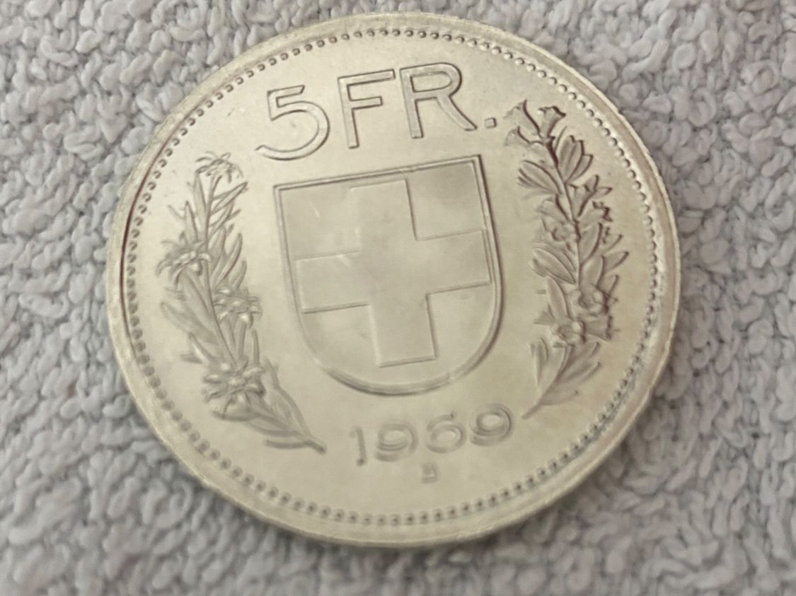 Alle Münzen: 5 francs/franken 1969 – Gebraucht aus Nyon von Ilmi09 1