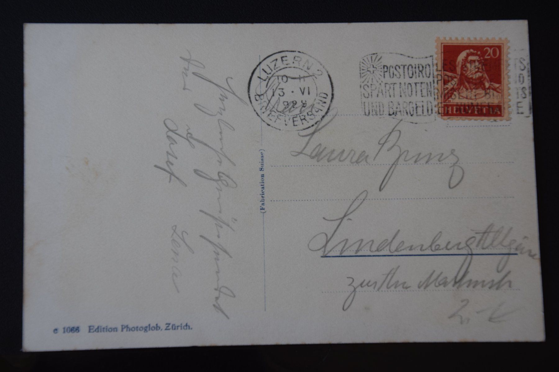Cartoline postali: AK Luzern, Bahnhofplatz 1929 – Usato da Luzern venduto da CH2018 1