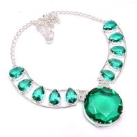 Green Quartz Apatite Handmade Big Necklace Jewelry