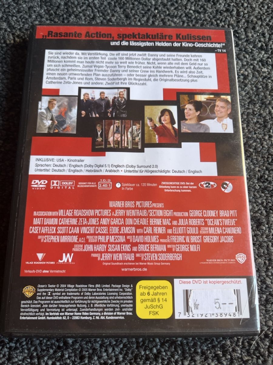 Alle DVDs: Ocean's Twelve (21704) – Gebraucht aus Ruswil von jan_bxl5 1