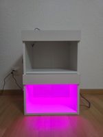 2x Nachttische Weiss mit LED-Beleuchtung neu