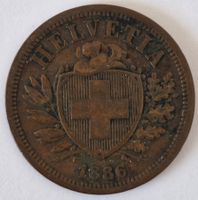 2 Rappen 1886 Cu-Sn; vz