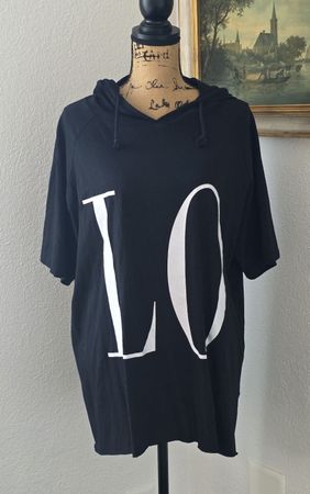 Schwarzes Sommer Shirt mit Kapuze, Grösse XS/S, Top!
