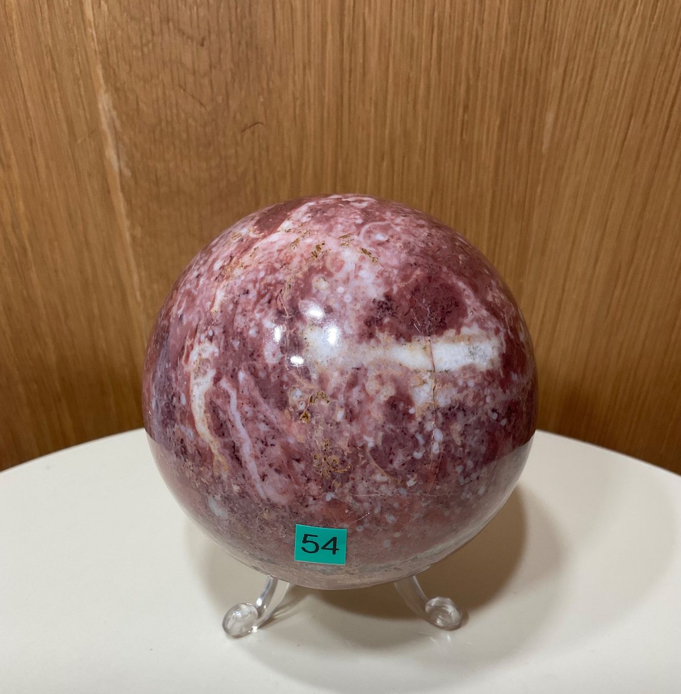 Minerali & Pietre curative: Wunderschöne Jaspis Erdbeere Kugel mit Ständer – Nuovo (secondo la descrizione) da Gibswil venduto da BestePreis 4