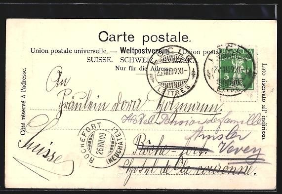 Ansichtskarten: AK Le Locle, Souvenir de Monpläsir – Gebraucht aus Berlin von bartko-reher 1
