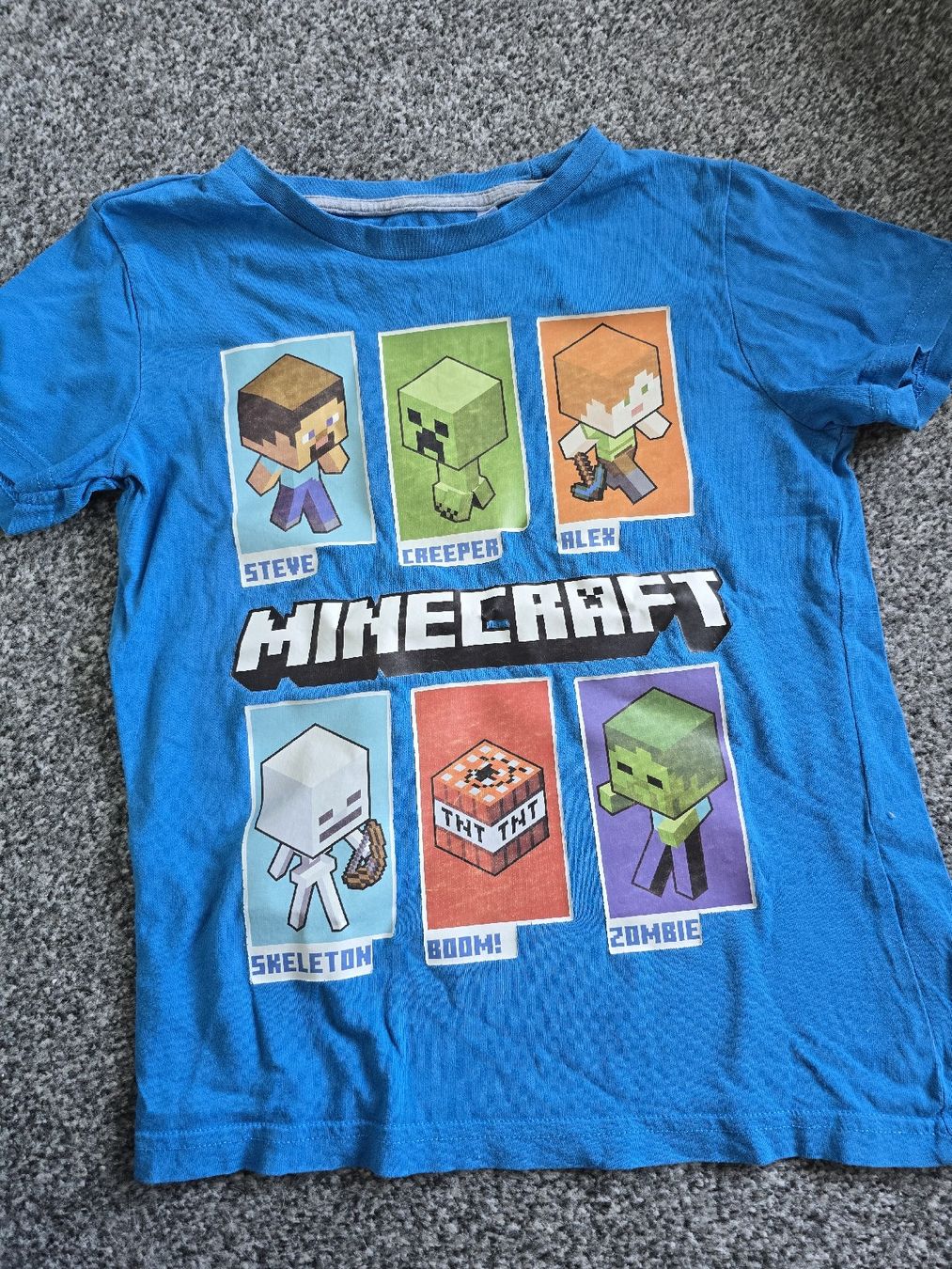 Camicie, T-shirt & Polo: Minecraft Shirt/Pyjama Oberteil Gr. 128-134 – Usato da Unterentfelden venduto da Panda-87