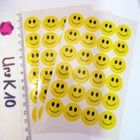 NEU 4 Blatt Smiley Emoji Sticker 20mm Total 72 Stück