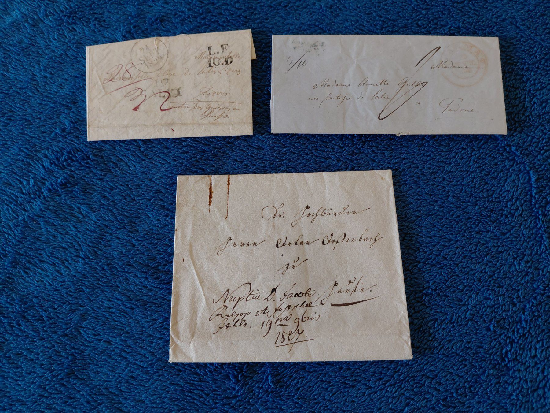 Alle Briefmarken: 3 Vorphila Briefe – Gebraucht aus Horw von Onurb008