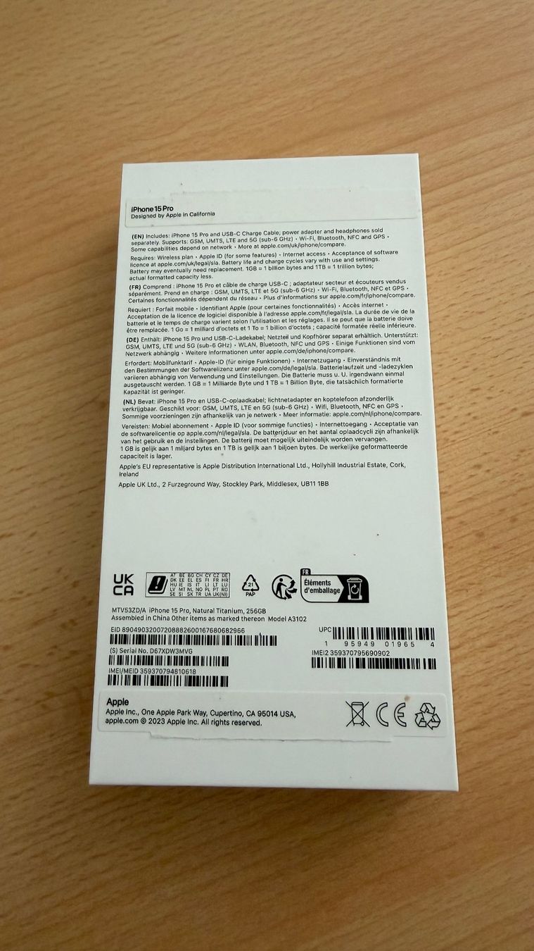 Apple Telefoni cellulari / Smartphones: Apple Iphone 15 Pro 256GB – Usato da Bonstetten venduto da Ugak1 7