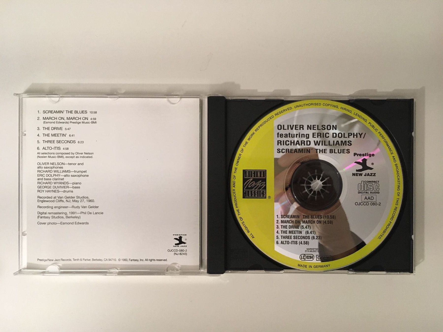 CD: Oliver Nelson Sextet - Screamin' The Blues CD – Usato da Luzern venduto da Madvibe 1
