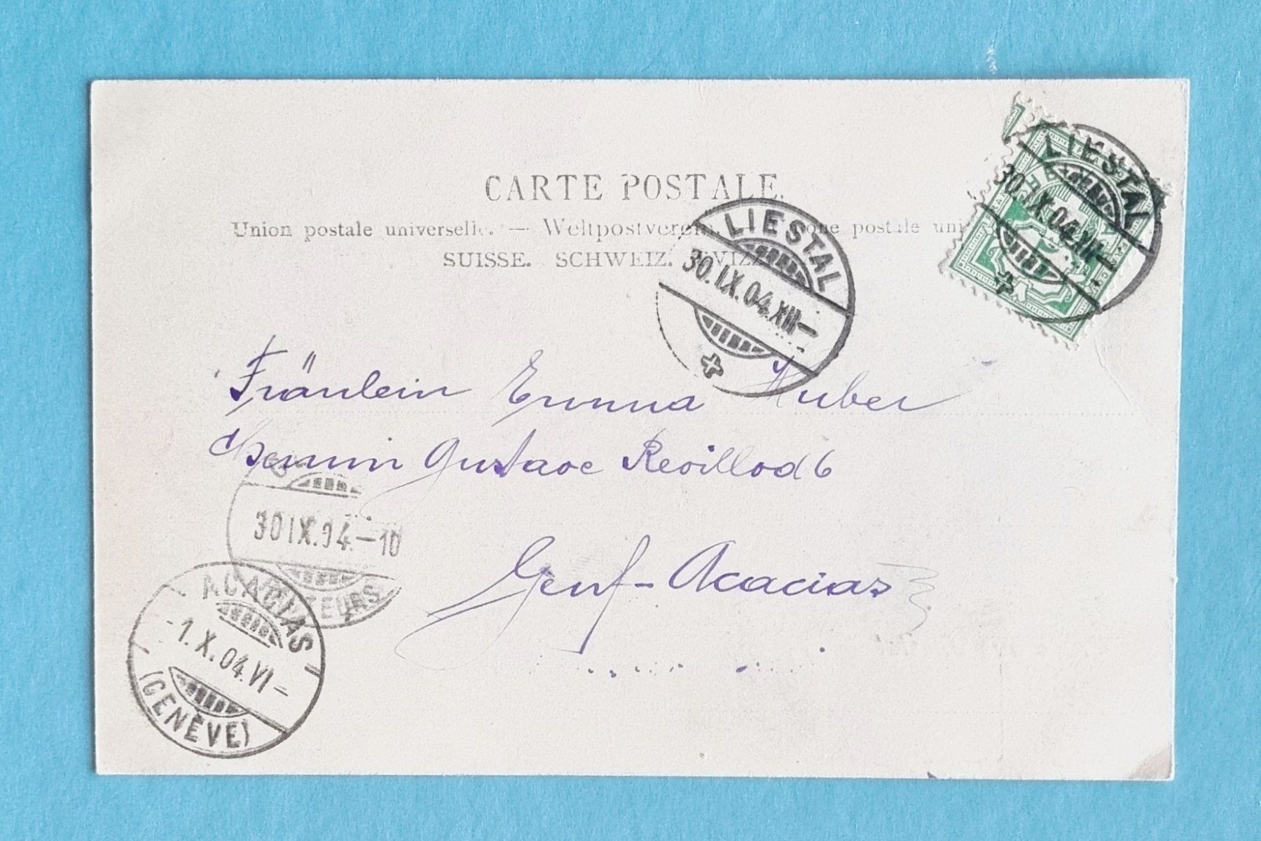Cartoline postali: Liestal - Bahnhof - 1904 – Usato da Rothrist venduto da RROENK 1