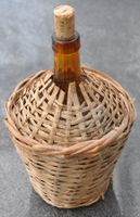 Korbflasche, VIRESA, braun, Vintage, Italien, 1,75 Liter !