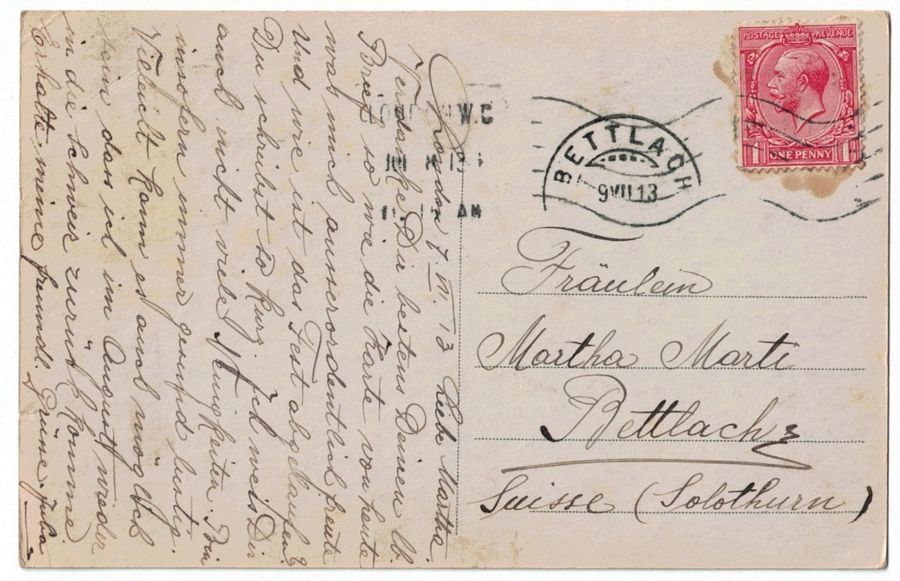 Cartoline postali: Romantik: Paar am Teich mit Blumen – Usato da Frauenfeld venduto da POML 1