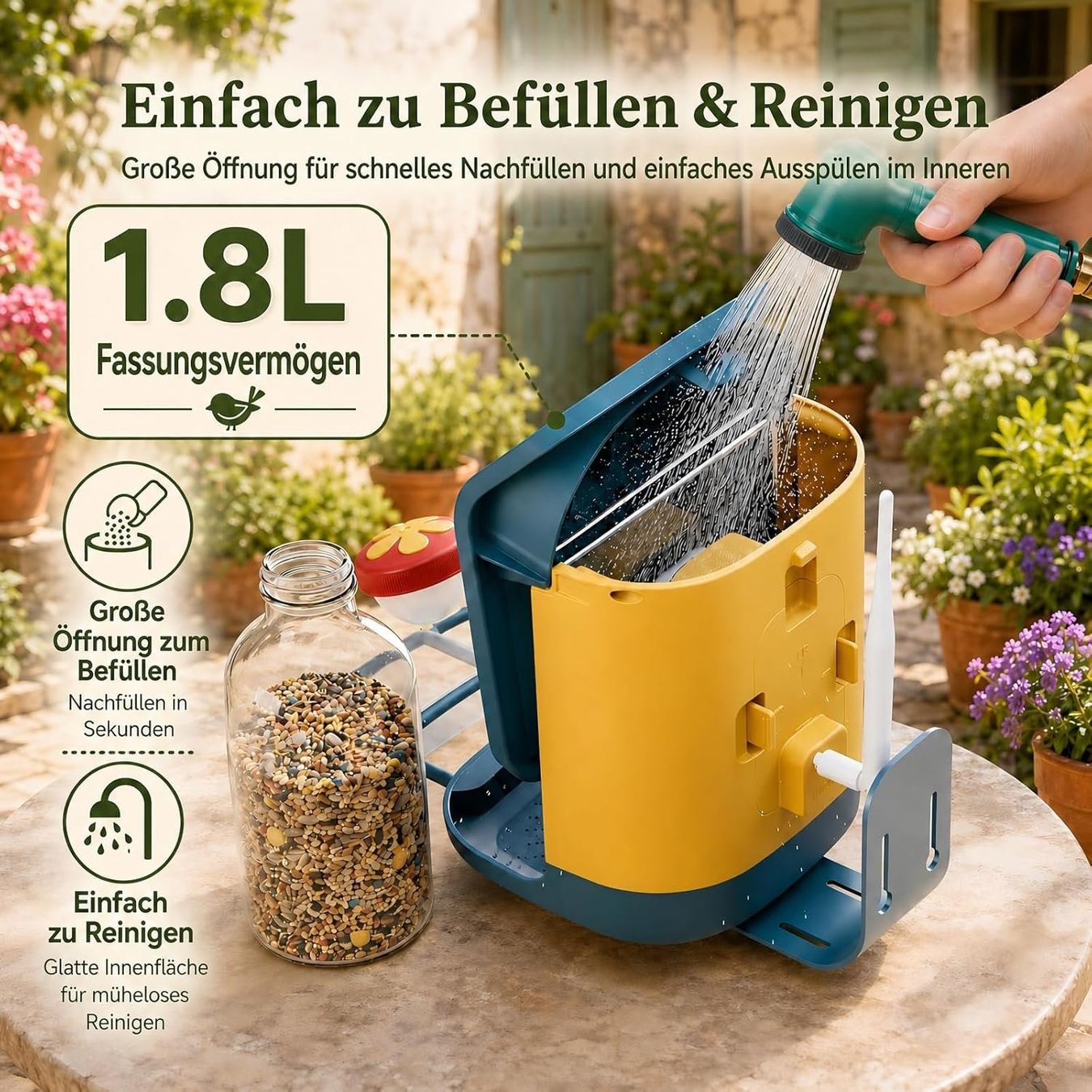 Casette per uccelli: Vogelhaus mit Kamera Solar 2K HD KI Vogelerkennung – Nuovo e nell'imballaggio originale da Dietikon venduto da Abverkauf10 6