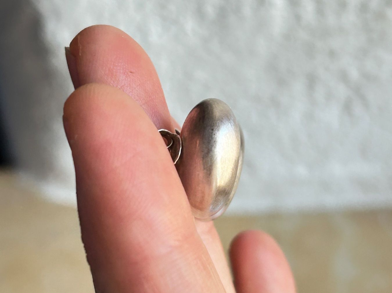 Ohrringe & -stecker: Ohrenstecker voll OVAL (sterling silber) – Gebraucht aus Dittingen von Bijoubelle 6